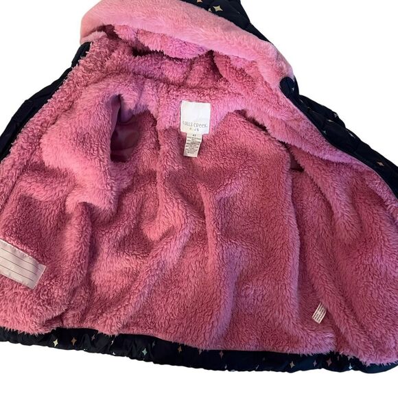 Little Girl’s Winter Coat Size 4T Falls Creek Kids Blue Pink GREAT CONDITION - Picture 5 of 7